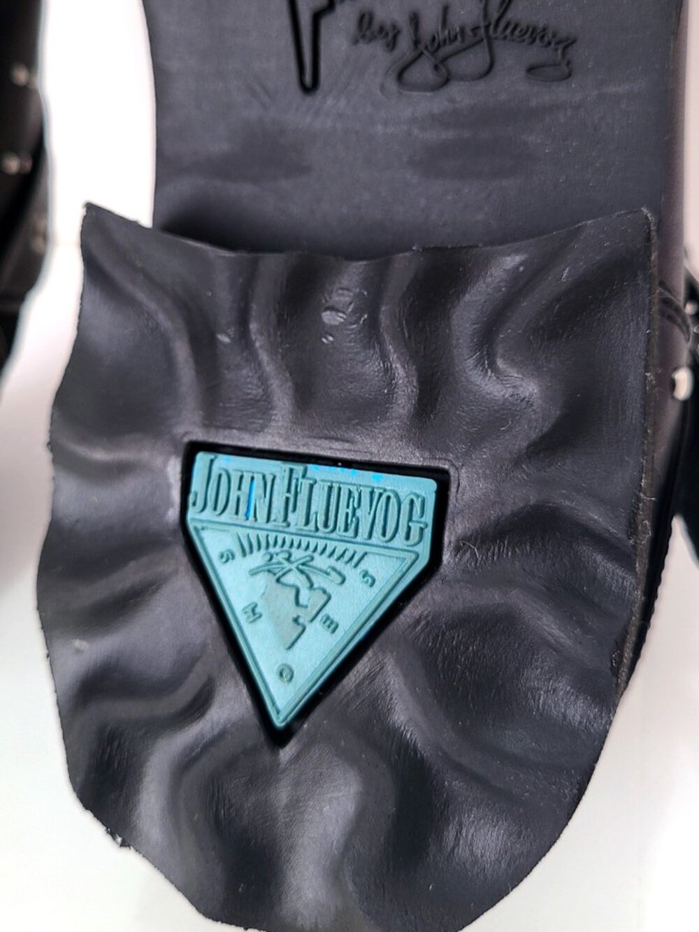 John Fluevog Carlton MK1 Foyt Black Studded Leather Boots Square Toe Sz 13 - Picture 9 of 10